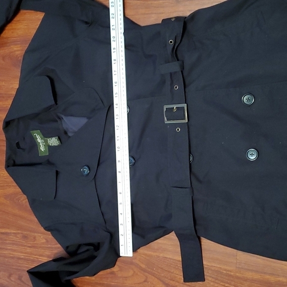 Eddie Bauer Pea Coat Womens Size L Black Jacket - Picture 4 of 13